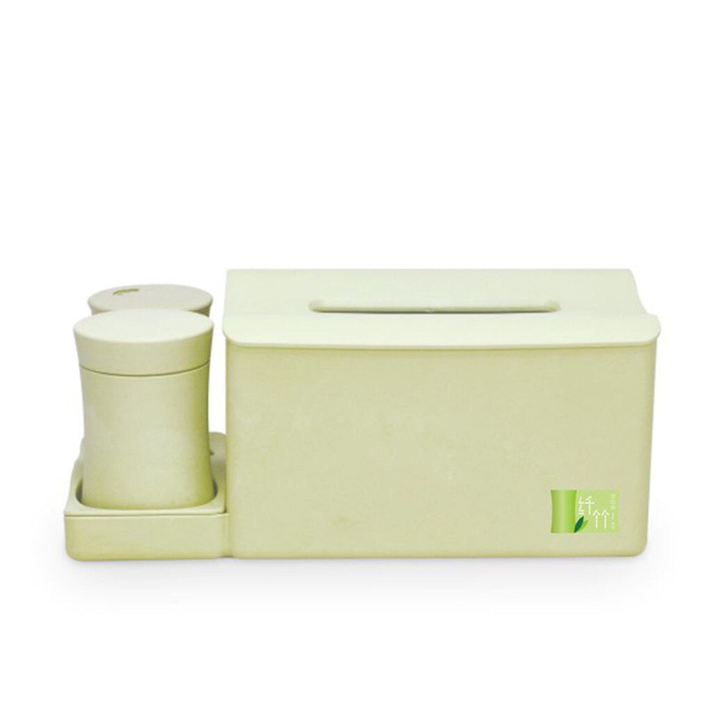 Tissue Box With Cotton Swab Toothpick Set Pumping Box Tissue box toothpick set pumping box: Green