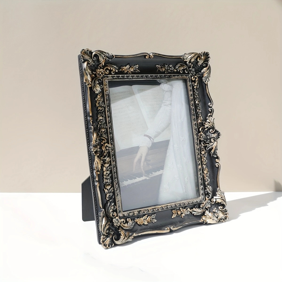Marco de imagen tallado Retro, marco de imagen artístico, decoración creativa, marco de fotos, decoración del hogar, marco de imagen conmemorativo, 1 ud.