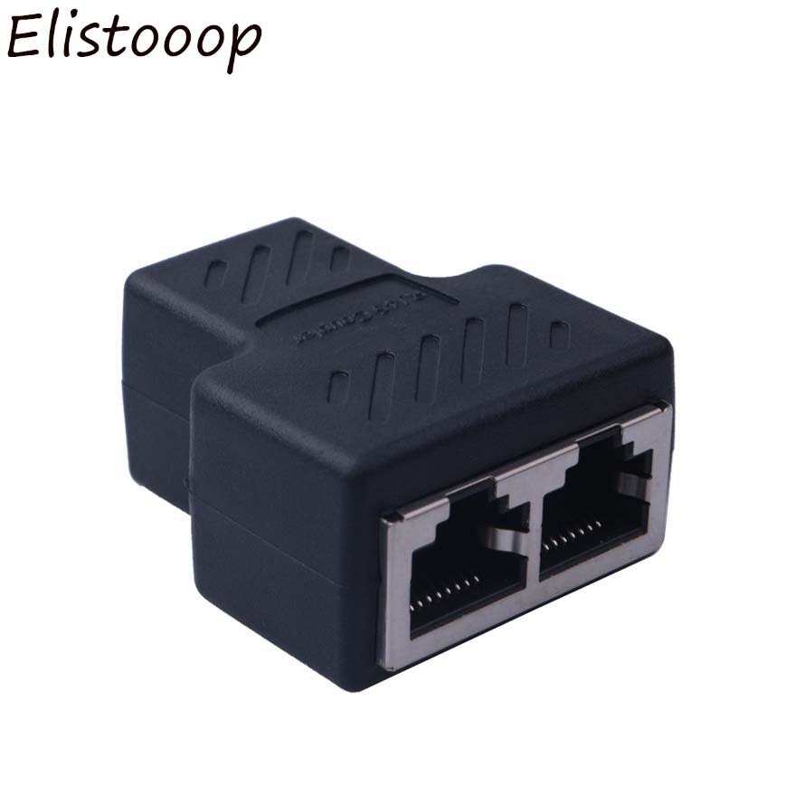 Lan Ethernet Kabel Adapter 1 Tot 2 Way Lan RJ45 Extender Splitter Voor Internet Kabel Verbinding 1 Ingang 2 Uitgang