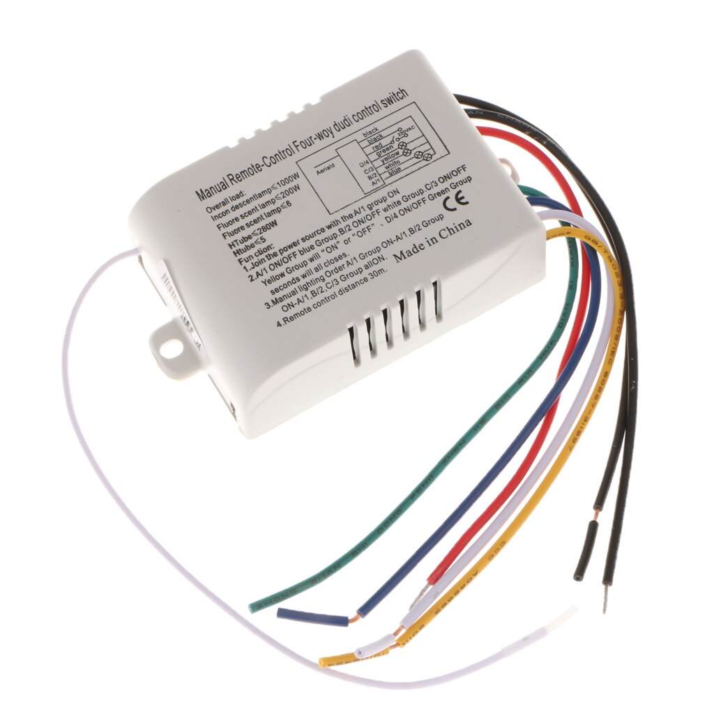 220V Anti-interference FOUR WAY Light Lamp Switch Module with Remote Controller Lighting Kits