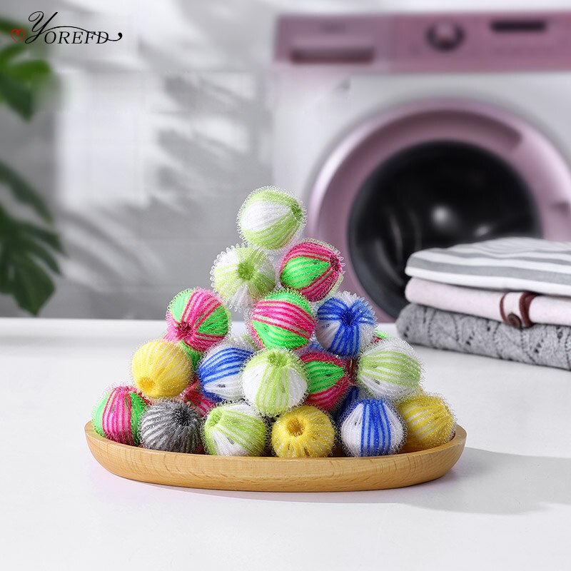 Oyorefd 6 Stks/set Anti-Kronkelende Magic Was Bal Droger Ballen Automatische Wasmachine Haar Catcher Wassen Ballen Voor Wasgoed