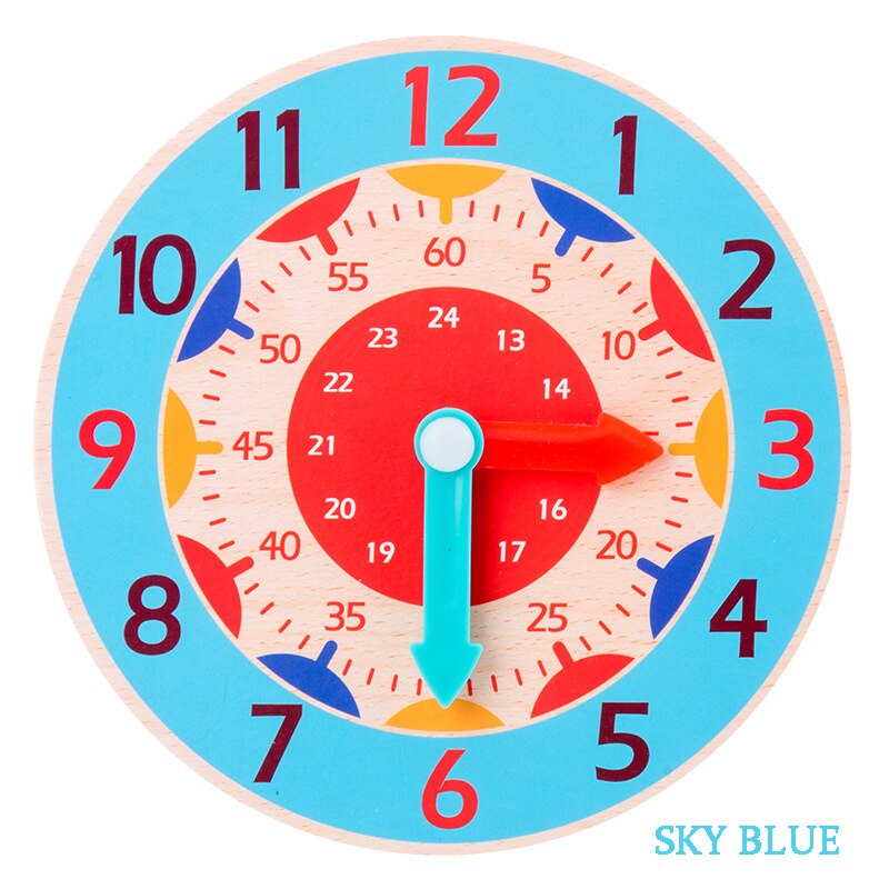 Elementary School Clock Model Toys Children Clock Mathematics Teaching Aids Hourly Toys For Students To Recognize Time: E