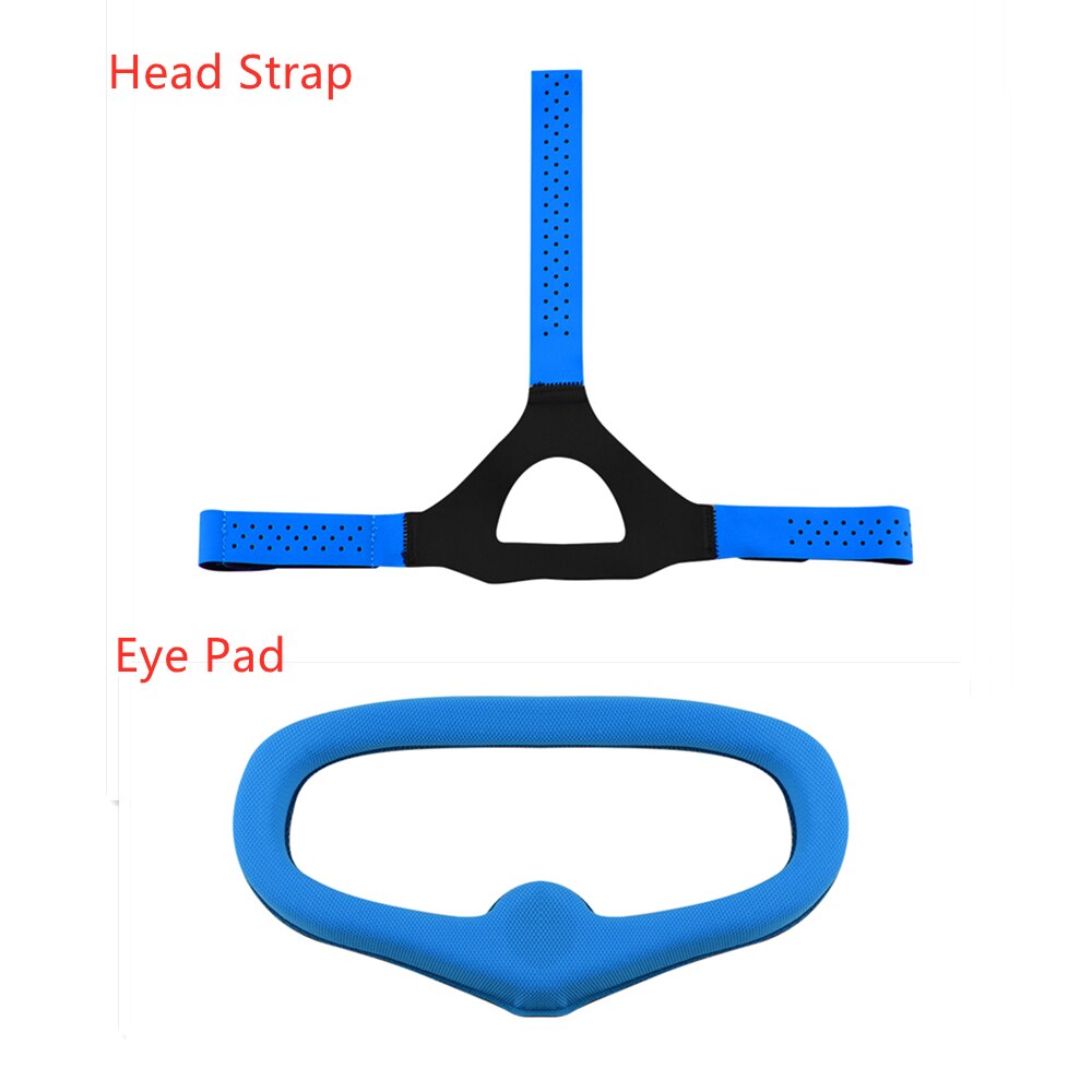 Auge Pad Einstellbare Kopfband Band für DJI FPV Combo Brille V2 Gesicht Platte Ersatz Kit für DJI FPV Drone brille Zubehör: 2 in 1 blue