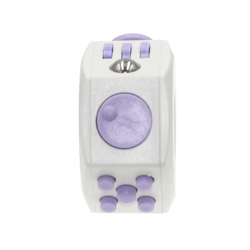 Kantoor Stress Handen Autisme Adhd Angst Relief Focus Kids Magic Anti Stress Cube Spinner Speelgoed Verveling Vinger Speelgoed: White purple