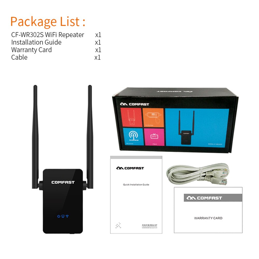 Comfast 300 mb/s bezprzewodowy wzmacniacz rutera WIFI 300M 10dBi antena Wi-fi regenerator sygnału 802.11N/B/G Roteador Wi-fi dzwonił Extende