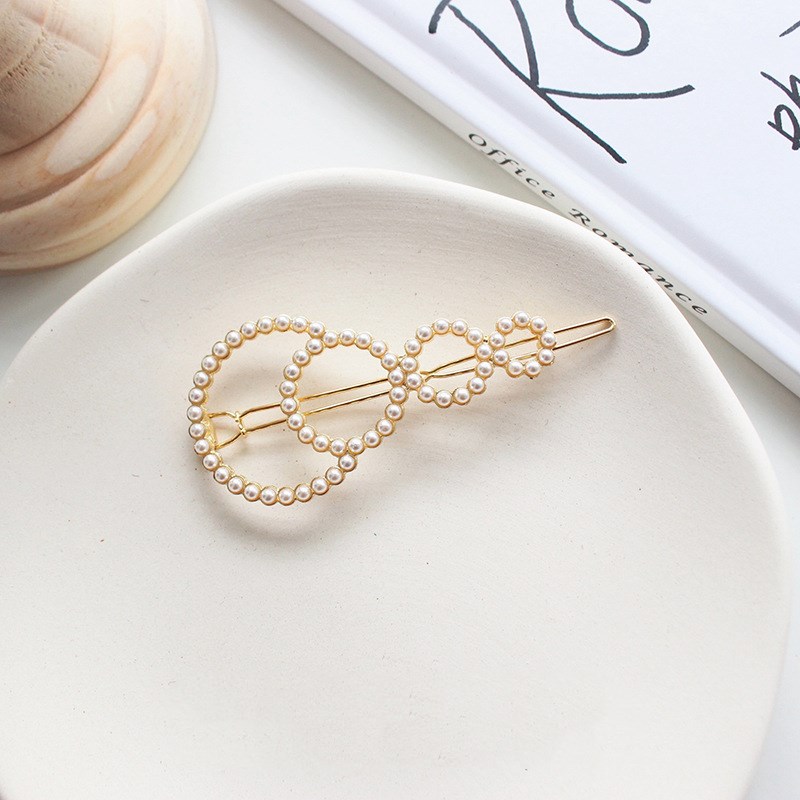 Mode Vrouwen Volledige Parel geometrische Haar Clips liefde ster Netto rood kant clip pony clip kaart haarspeld Baret haar accessoires