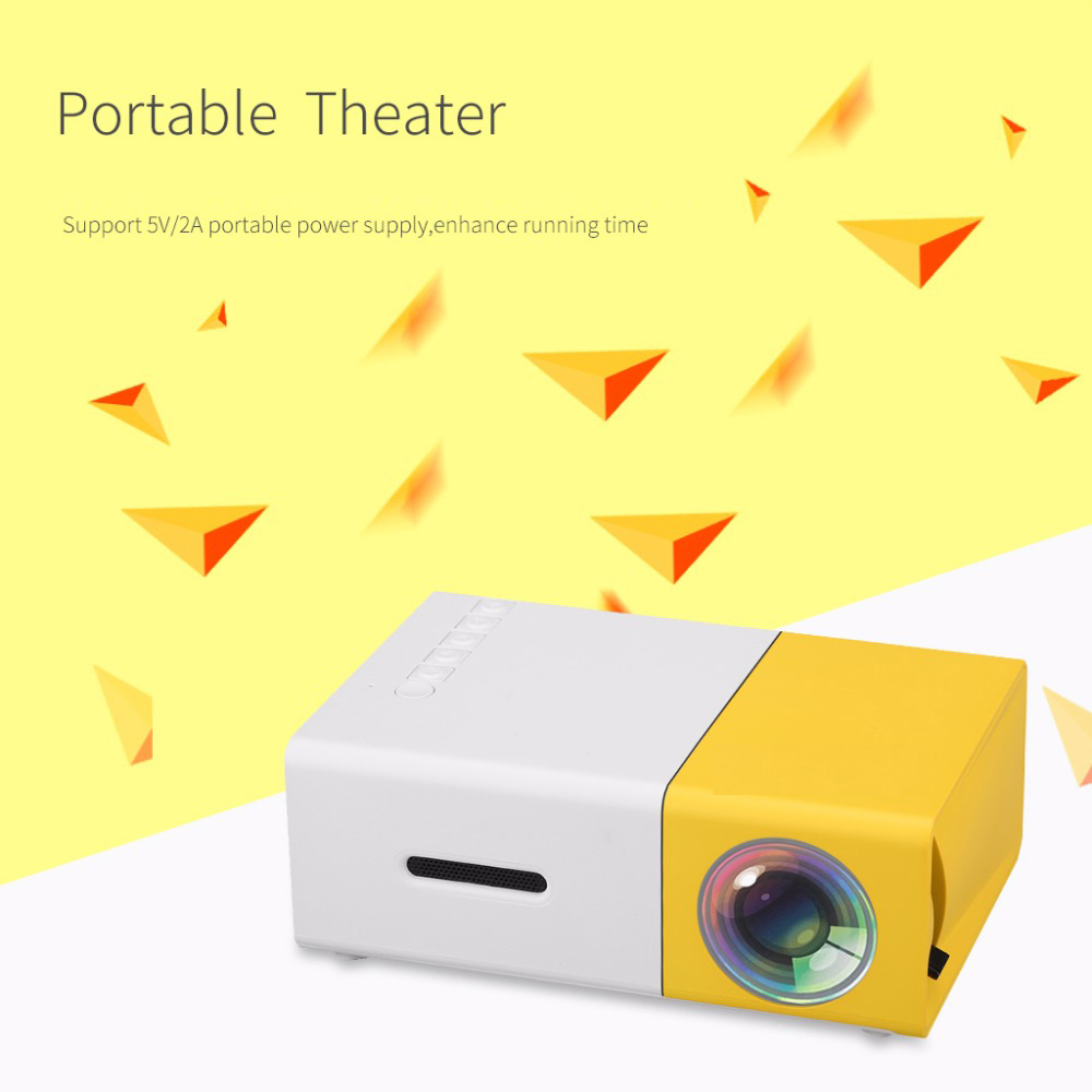 YG300 Mini LCD Projector Home Theater Pocket Mini Beamer 600Lumens 320x240P Media Proyector Support 1080p Projector