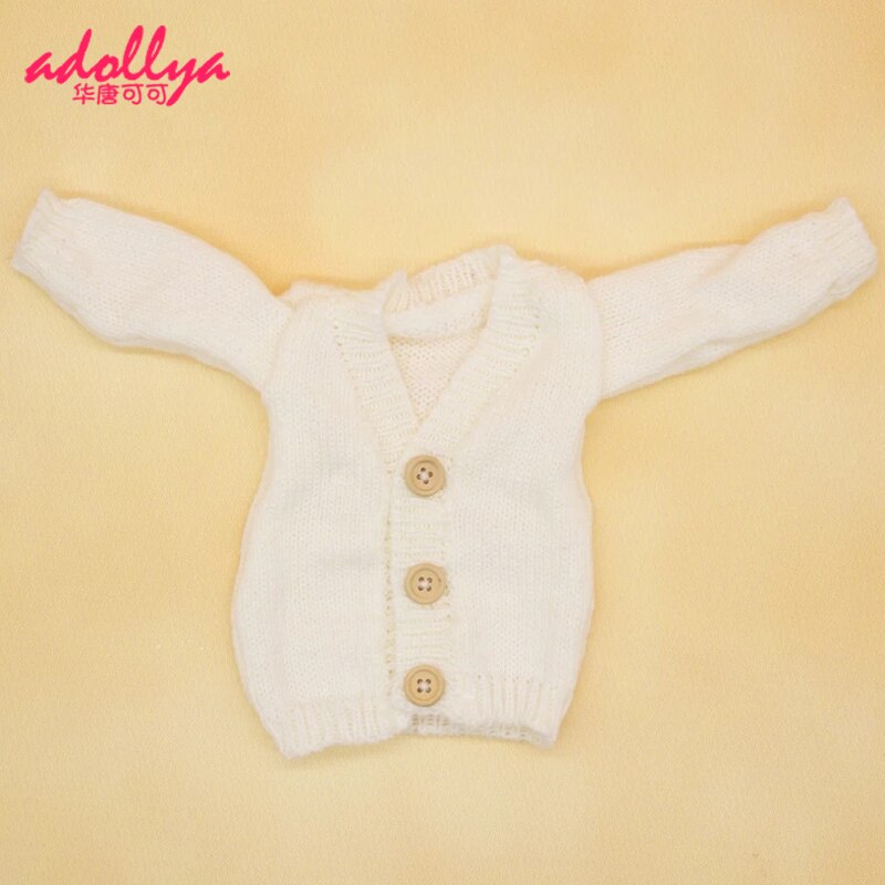 Adollya bjd dukketøj knap uldfrakke varmt tøj til dukketilbehør egnet til 1/3 bjd dukker