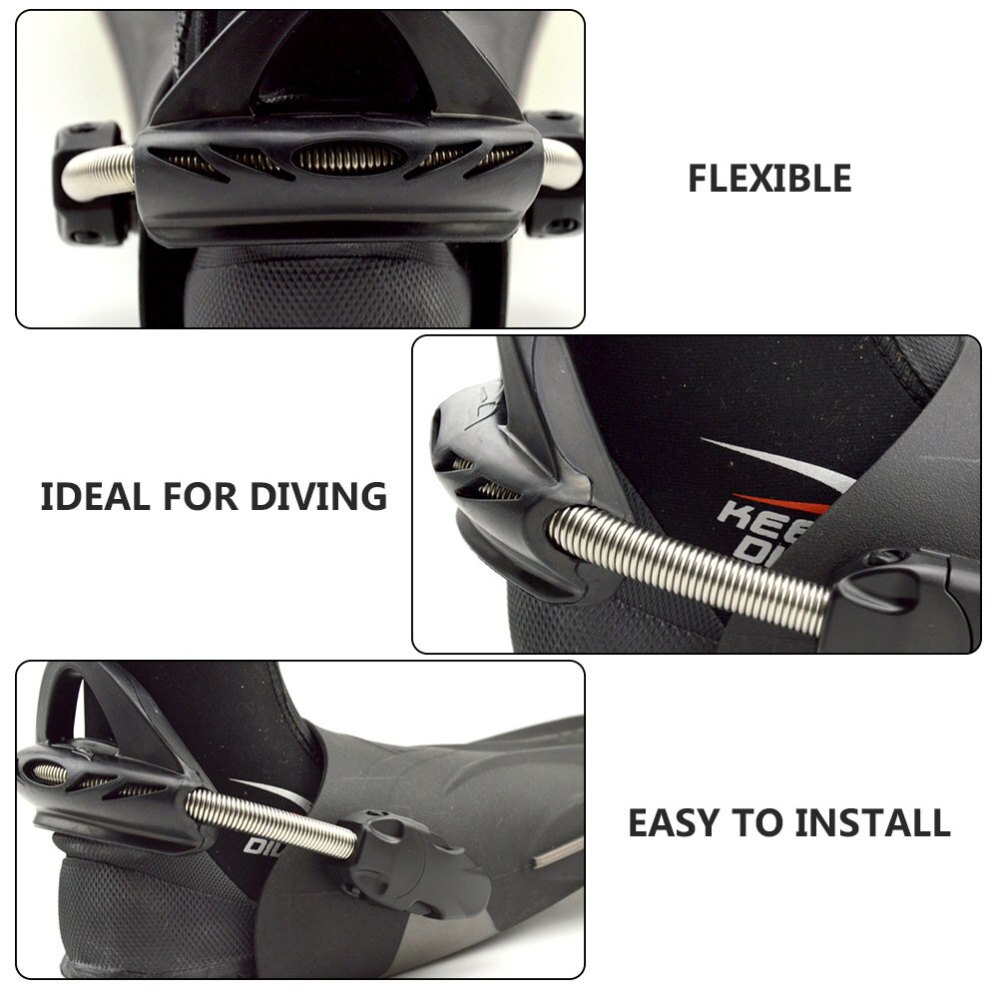 A Pair of Scuba Diving Fin Strap Practical Open Heel Anti-skid Fins for Dive