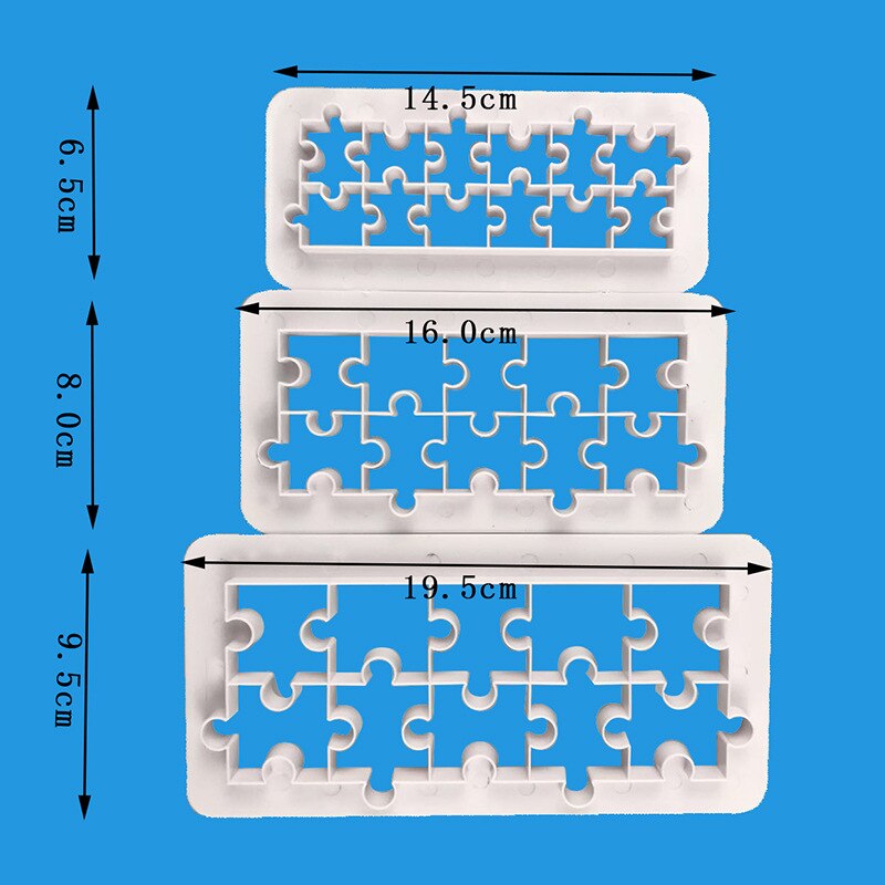 SEAAN 3 Pcs 7 Set Geometrie Ronde Cirkel Vis Schaal Hexagon Fondant Cookie Cutter Cakevorm Fondant Cake Decorating Bakken tool: 1342