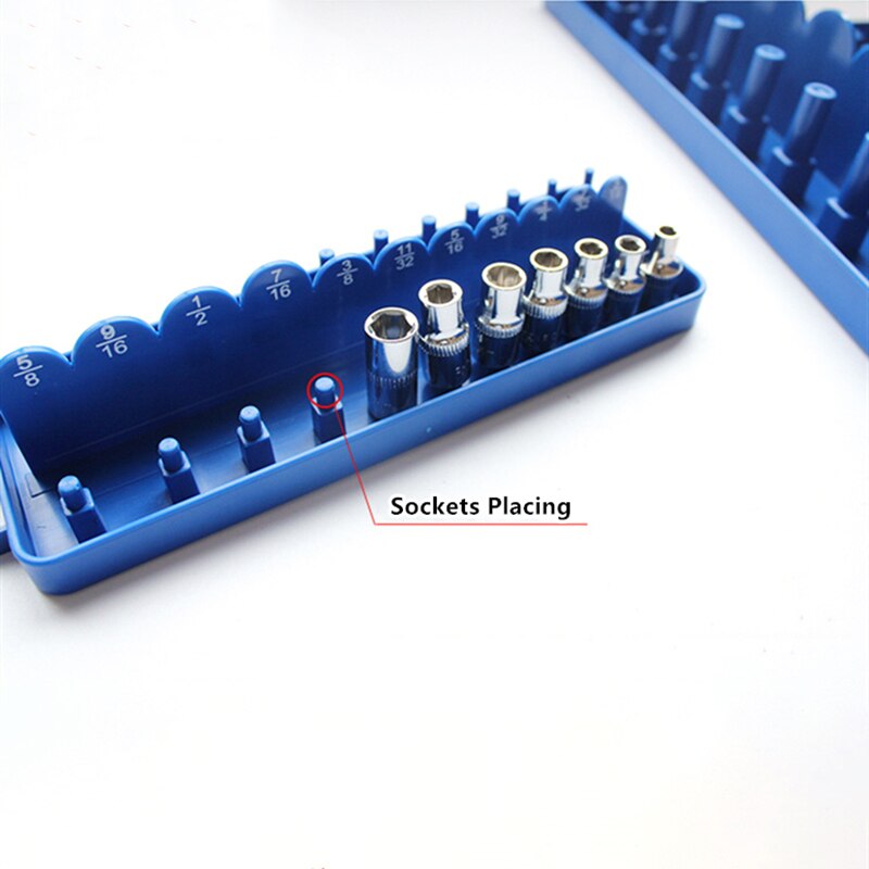 Slot Storage Box Sleeve Bracket Pallet Rack Sleeve Storage Bracket Box Insert Row Guide Rail Socket Placing Tool SAE 1/4" 3/8"