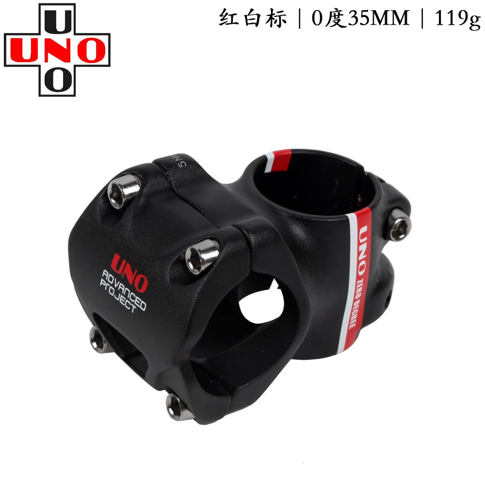 UNO Aluminium Legierung MTB Rennrad Lenker Vorbau 0 Grad 35/45mm Vorbau 31,8mm Ultraleicht kurz Stengel fahrrad Zubehör: 31.8X35mm 0 rot