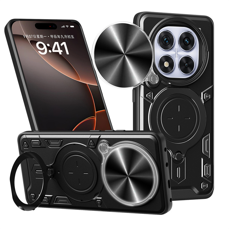 Armor Funda For Xiaomi Redmi Note 14 Pro 5G Case Slide Lens Protect Ring Stand Back Cover For Redmy Note14 Redmi Note14pro Plus: Beige / For iPhone 16 Pro