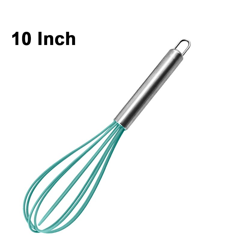Rvs Garde Keuken Whisk Melk Eiklopper Voor Koken Mengen Kloppen Verslaan Roeren Ballon Garde 8 "10" 12": 10 INCH Aqua