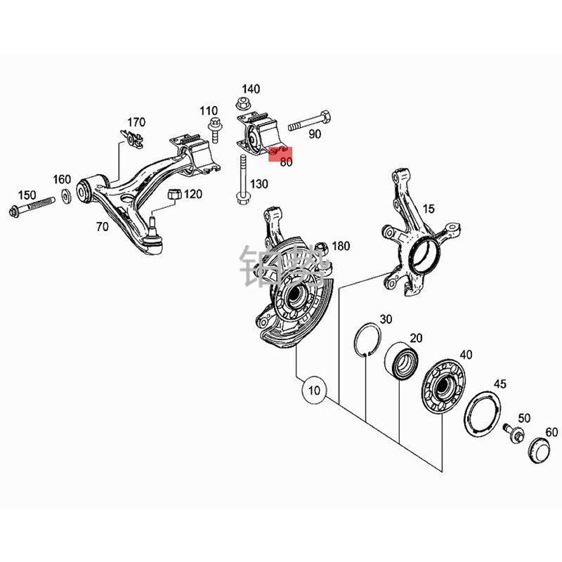 Car Support element -mer ced esb enzCL A200 W117 W246 W176 Control arm/traction arm bushing Lower arm rubber sleeve R
