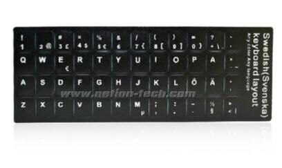 3 pegatinas de etiqueta de teclado sueco, pegatinas de teclado Svenska de plástico ecológico para ordenador portátil