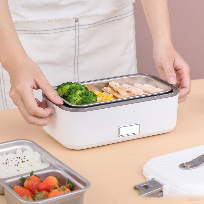 2020New Oct 220V/110V Electric Rice Cooker Multi Electric Lunch Heating BoxPortable Mini Pot with 2 Stainless Steel Inner