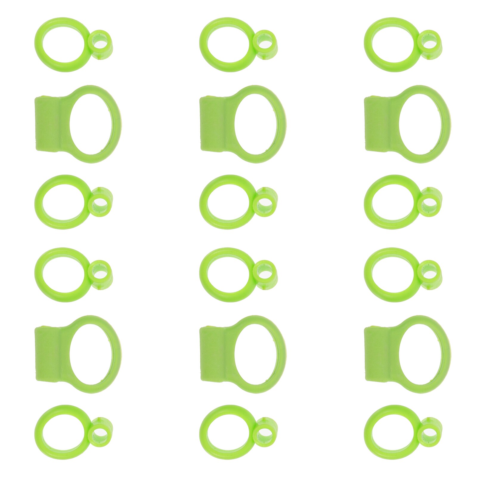 18 Pcs Silicone Chopstick Learning Rings Chopstick Helper Training Learning Rings: Green