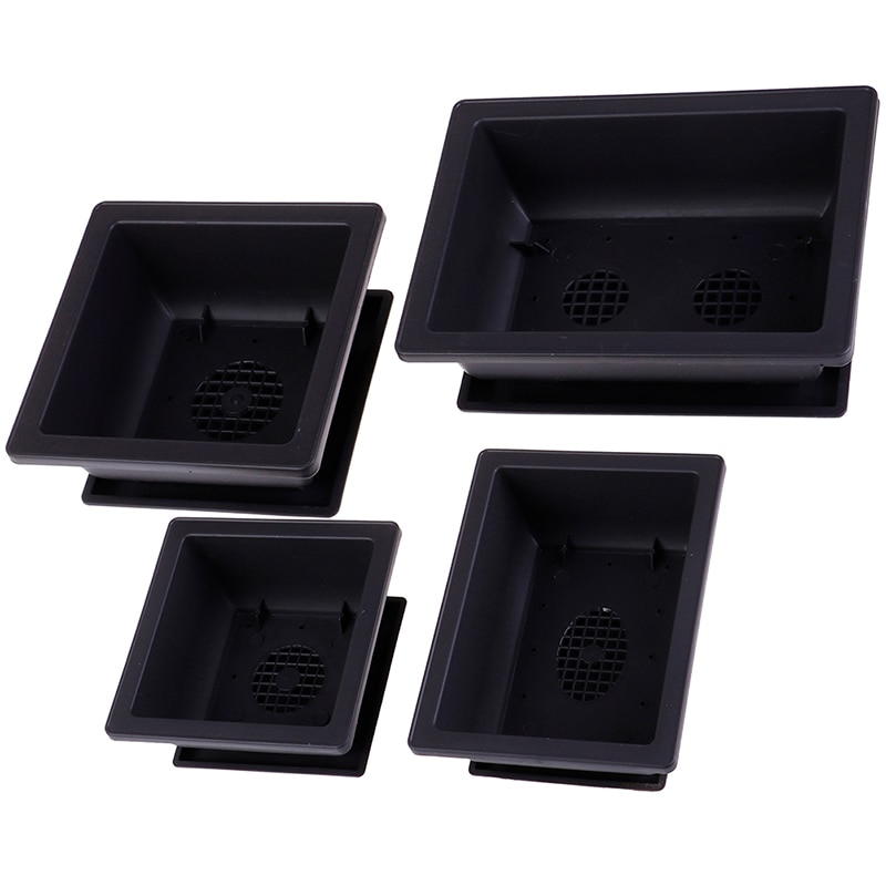 Maceta de plástico de imitación para balcón, macetas cuadradas de plástico para bonsái, cuenco para vivero, jardinera rectangular de imitación