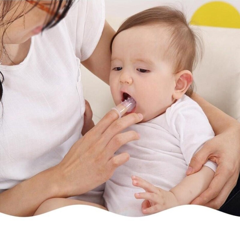 1 Set Soft Baby Finger Toothbrush With Box Teeth Cleaning Care Kid Newborn Silicone Tooth Brush Rubber Cleaning Baby Brush