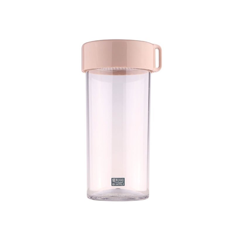 Upspirit 400ml bærbar plast vandflaske med reb lækage bevis drikke kedel udendørs sport rejse protein shaker drinkware: Khaki