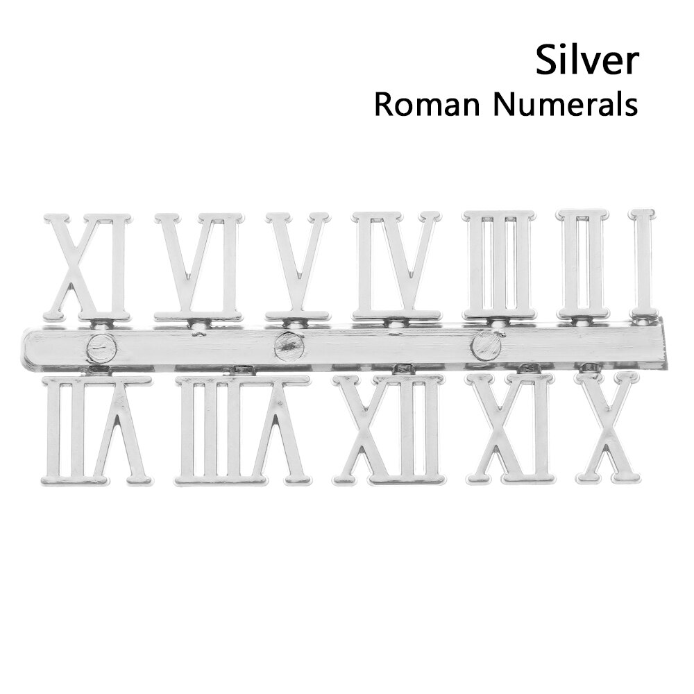 1SET BRICOLAGE Remplacement Numérique Gadget BRICOLAGE Réparation Restaurer les Anciennes Quartz Horloge Pièces Nombre Arabe Cloche Accessoires Chiffres: silver roman numeral