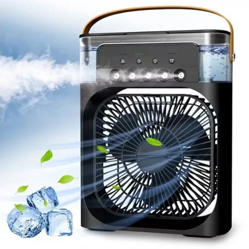 Samochodowy, dwufunkcyjny, pięciootworowy wentylator natryskowy nawilżający, chłodniczy, klimatyzacyjny, biurkowy, mini chłodnica powietrza, wentylator USB