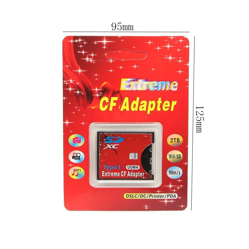 Vendita Calda SD CF Card Adapter Wireless Wifi SD MMC SDHC SDXC Slot Per CF Tipo I di Memoria Compact Flash scheda CF Adattatore Per La Macchina Fotografica SLR