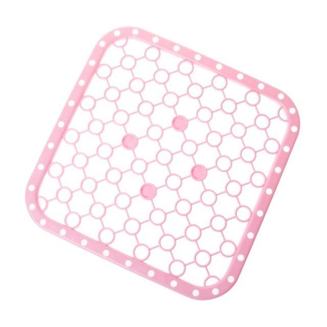 Anti Slip Draining Board Multifunctional Pad Vegetable Fruits Heat Insulation For Dish Sink Practical Kitchen Kitchen Supplies: Pink
