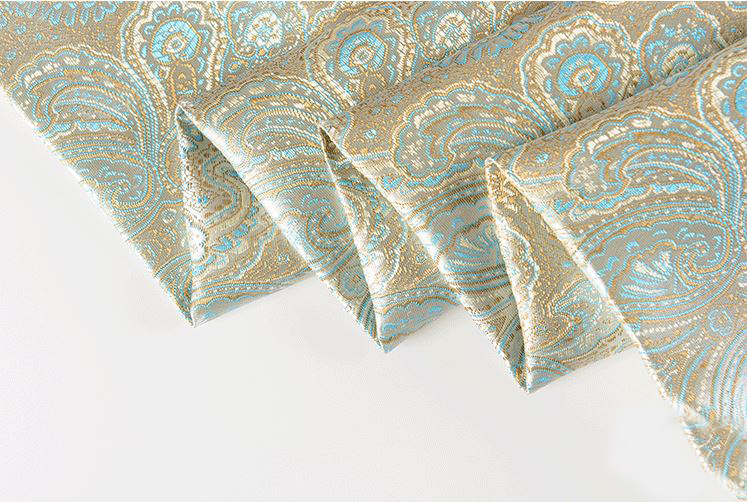 Tela de brocado de Jacquard metálico de estilo japonés de 114x100 cm, tela teñida de hilo de Jacquard 3D para ropa, ropa de cama, bolsa, cortina