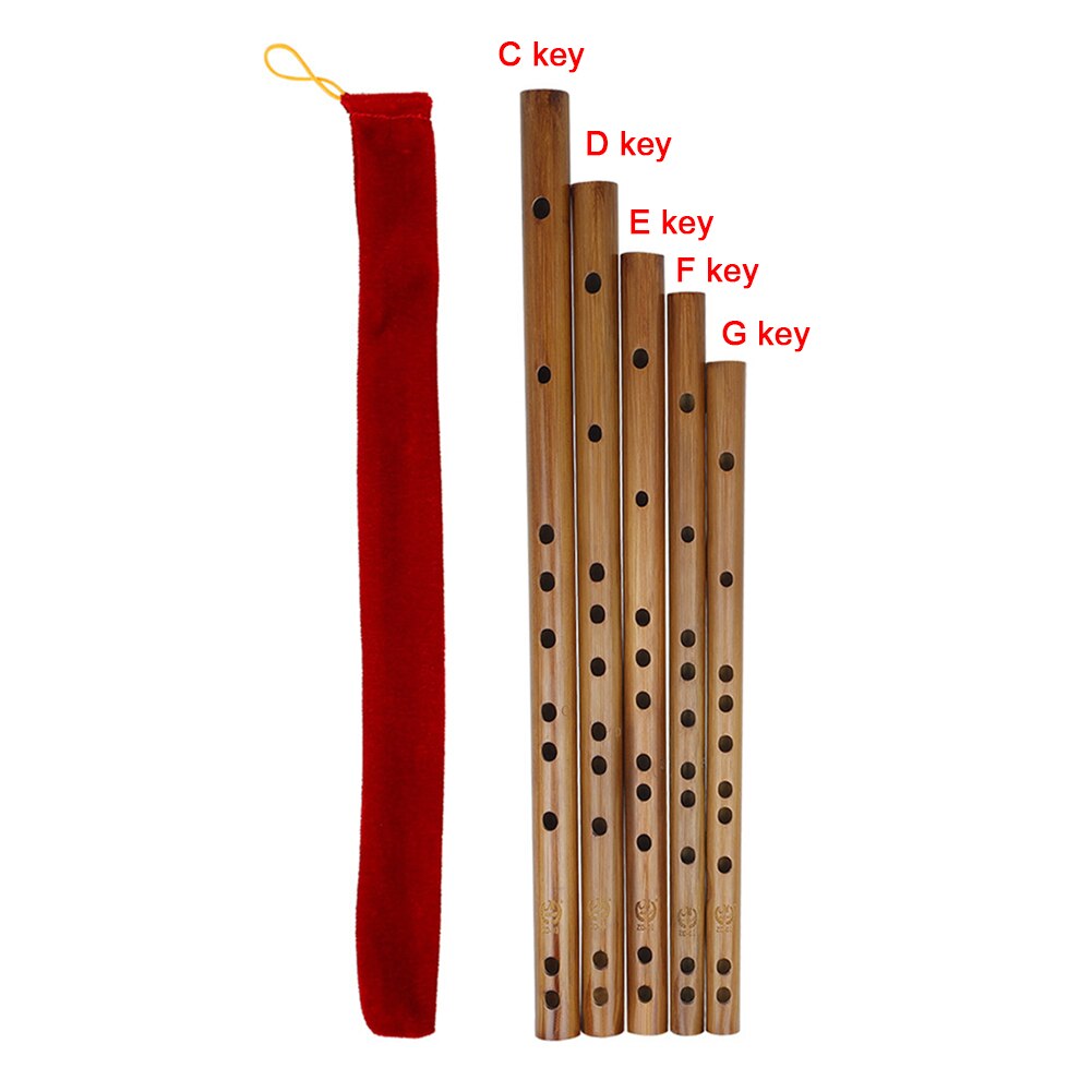 Flauta Dizi de bambú, instrumento Musical de viento de madera chino para amantes de la música, accesorios para jugar