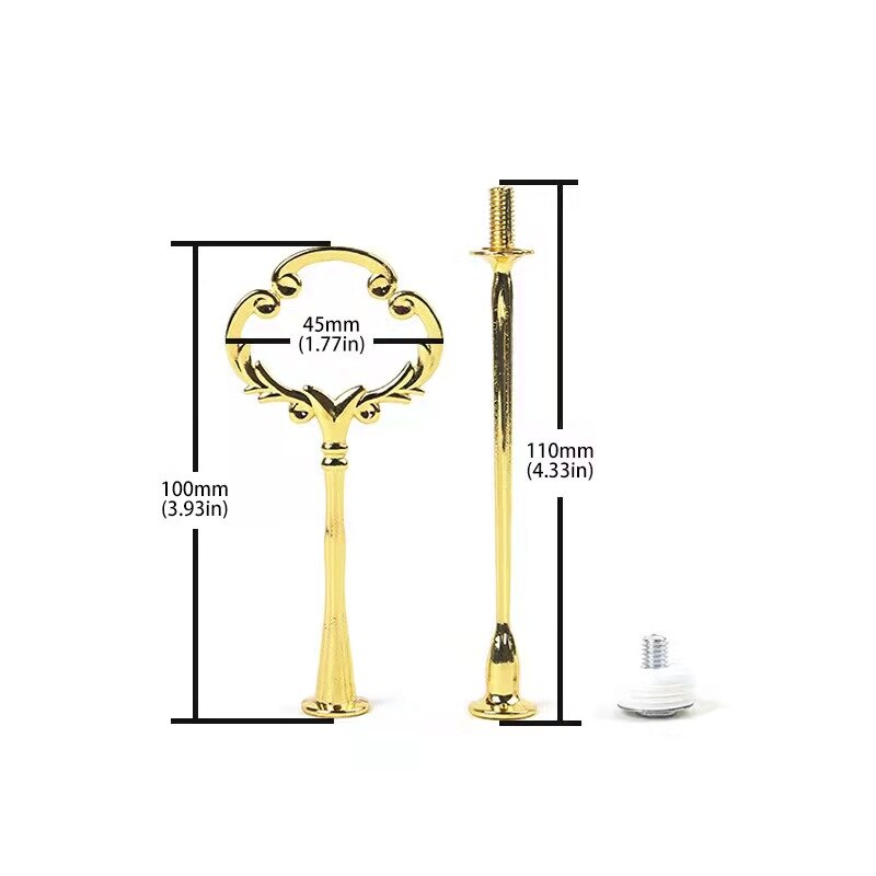 3 Tier Cake Display Stand Hardware Crown Metal Fitting Party Tray Cake Food Dessert Rack Cake Holder for Kitchen Home No Plate: 6