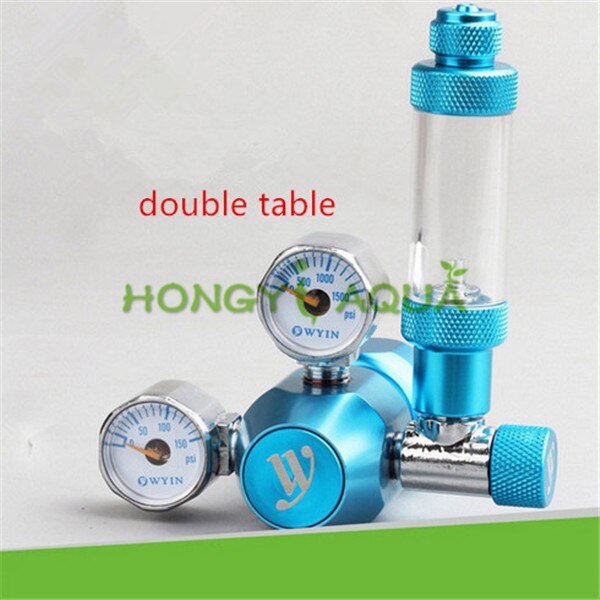 1 piece 220v CO2 decompression table CO2 regulator single table/double table/single solenoid/double solenoid/single table 2 out: Pink