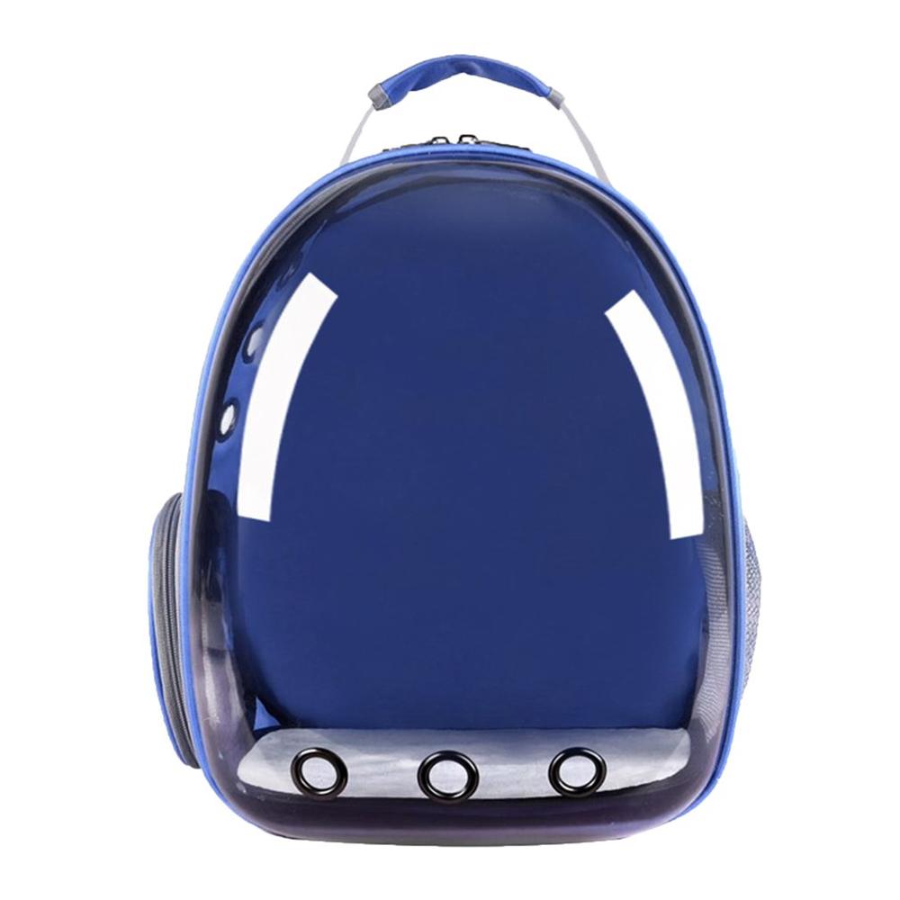 Full Transparent Space Pet Bag Cat Out Panoramic Three-Hole Breathable Portable Chest Shoulder Pet Bag: Black
