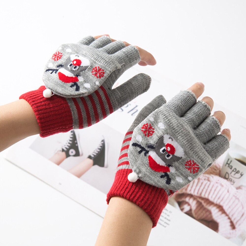 Guantes de invierno adorables para niños, a prueba de viento, para invierno, 1 par