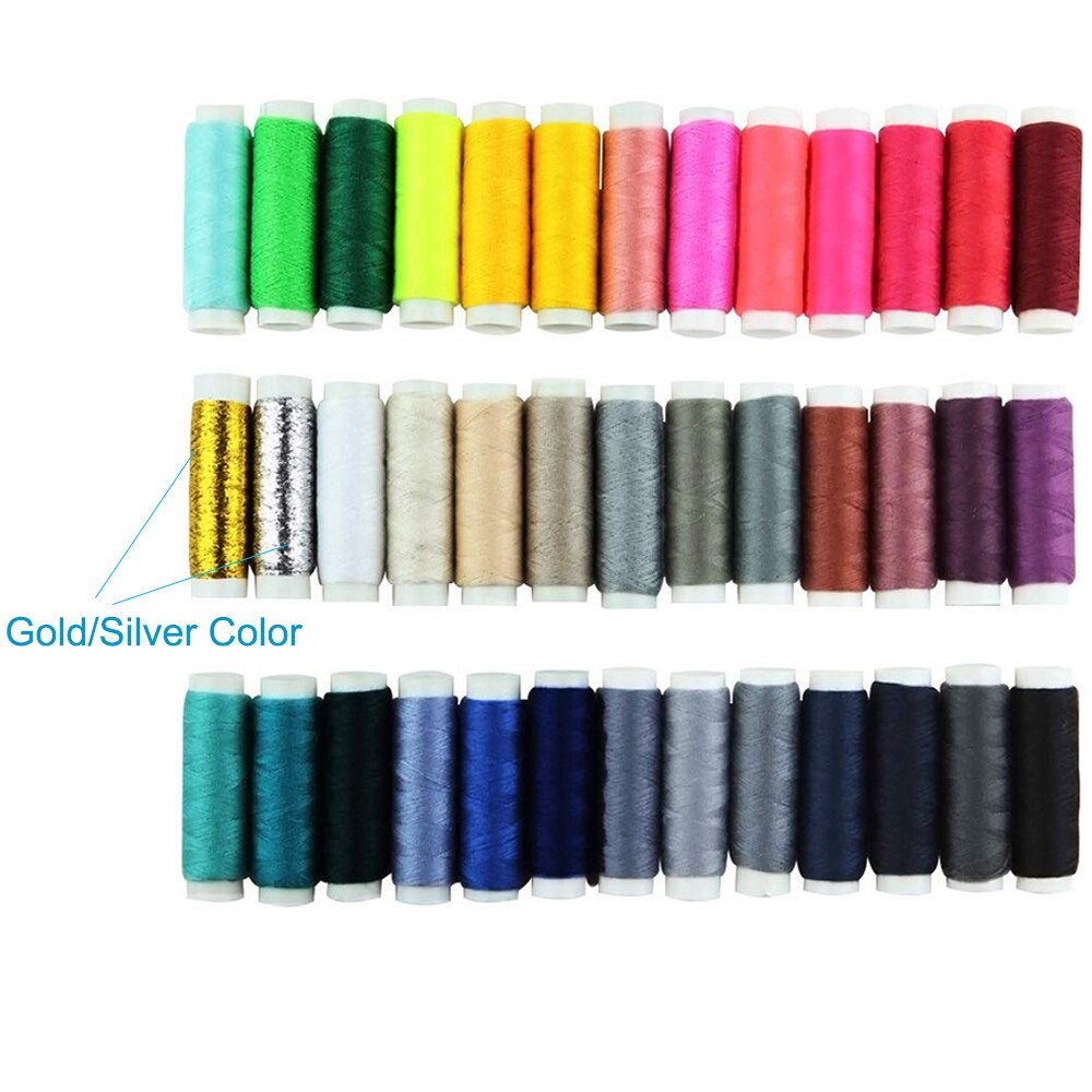 39 Color Polyester Sewing Thread Spool Set 200 Yards/per unit Premium Embroidery Thread for Home Sewing Machine Hand Stitching