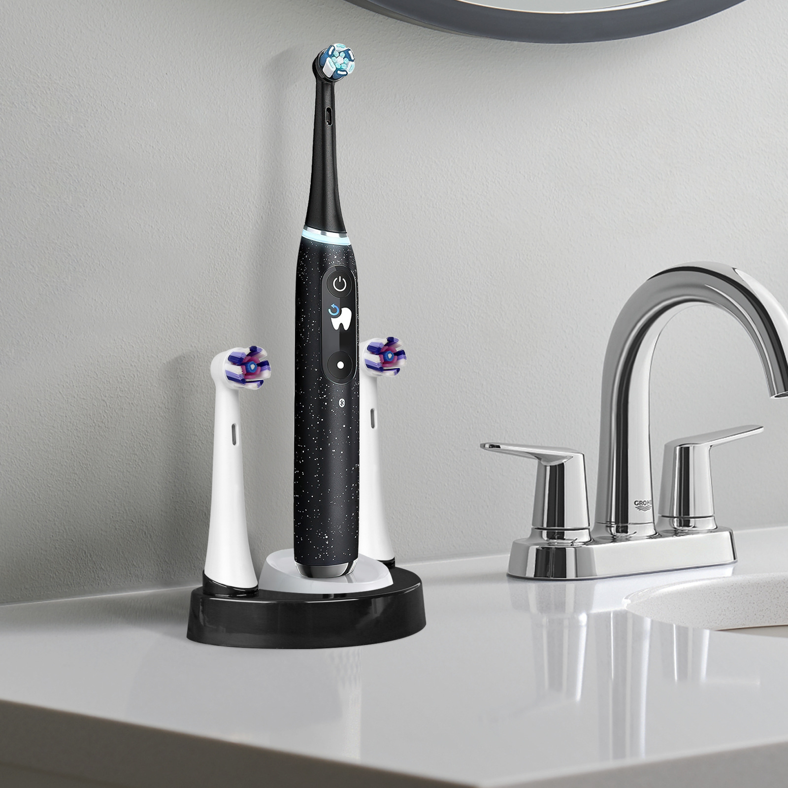 1 pc tandborsthållare för oral-b io eltandborste, ställ för tandborstar, förvaringsställ för tandborste, hållare för tandborstehuvuden, charging base-ställ