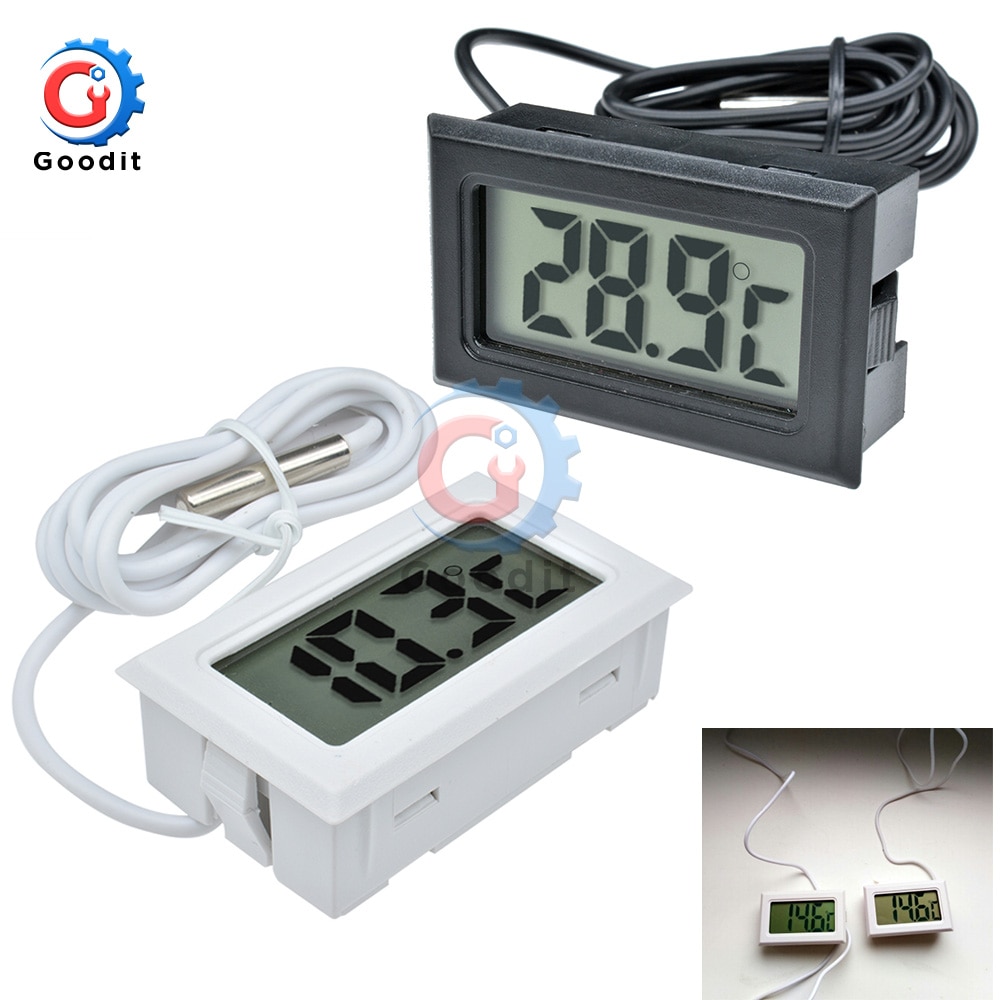 1 stuks mini lcd digitale thermometer sensor voor vriezer temperatuurmeter  -50 ~ 110 graden koelkast koelkast thermometer meter