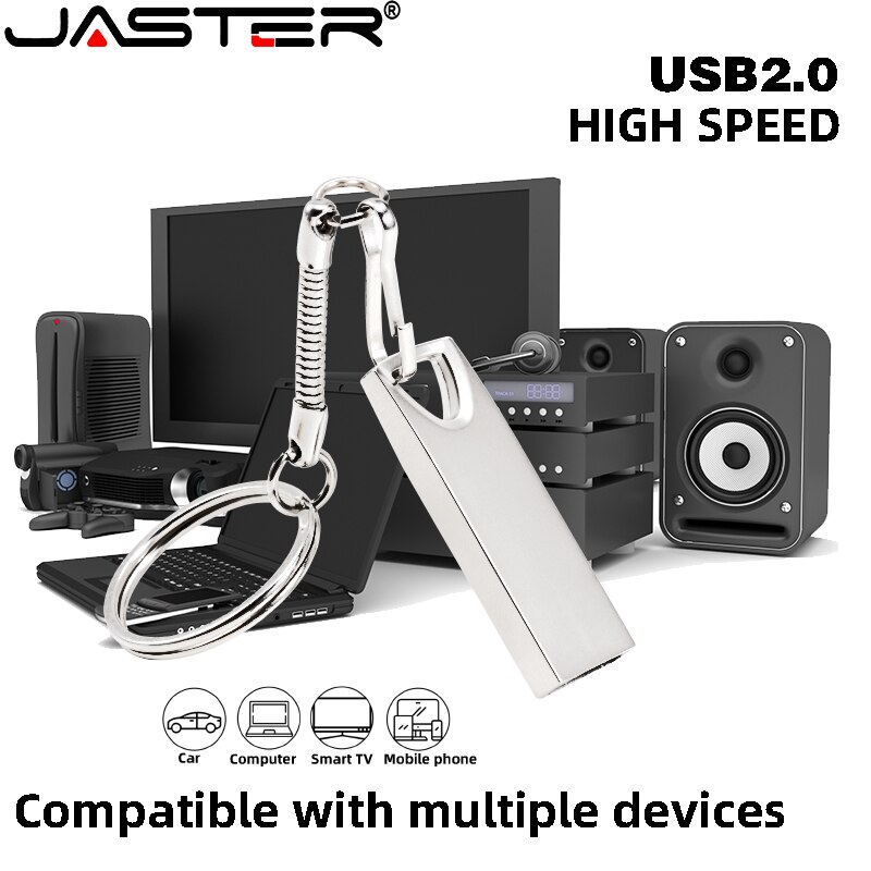 JASTER Metalen Mini USB-Stick 128 GB 64GB 32GB stick Cle USB Flash Stick Pen Drive 4gb16gb 32gb 64gb 128 gb USB Stick