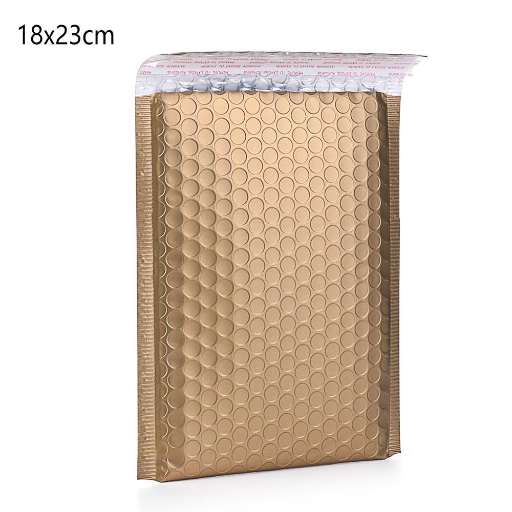 5 Pcs 4 Kleuren Bubble Envelop Foam Folie Mailing Tas Waterdicht Schokbestendig Bubble Mailer Enveloppen Voor Verpakking: 18x23cm gold