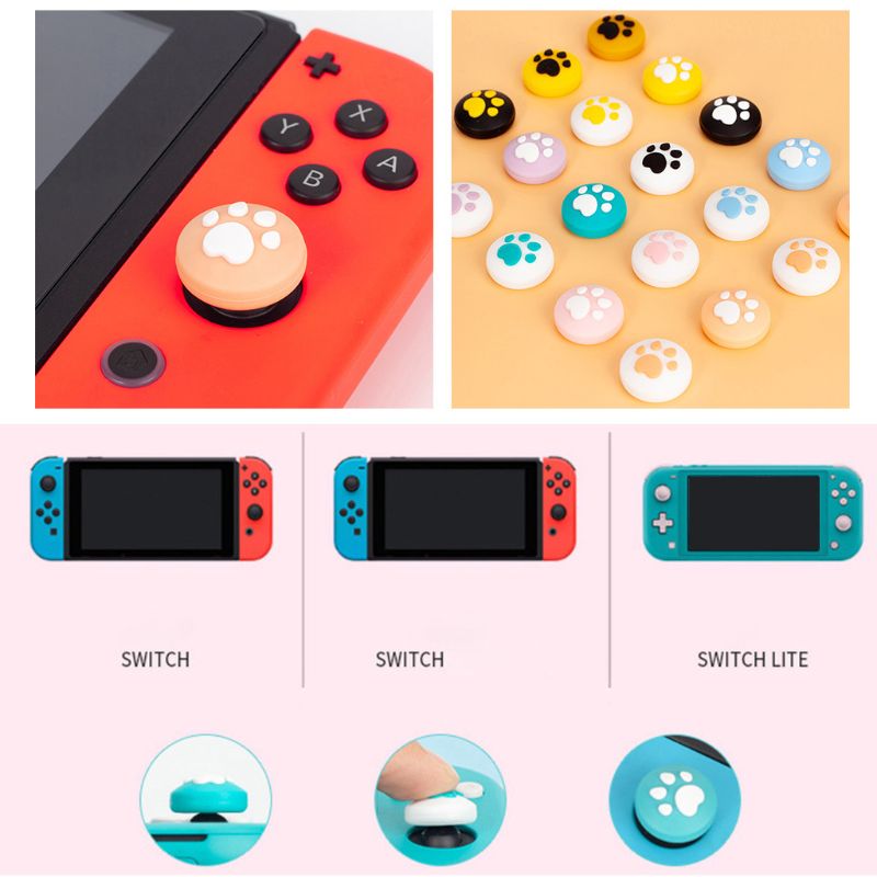 4 uds, tapas de agarre de garra de pata, cubierta de Joystick para Nintendo Switch Lite NS, Joystick Con controlador de mando, caja de Joystick