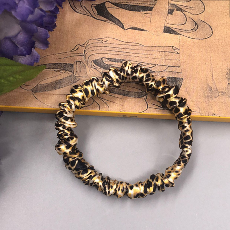 Silk Women's Hair Scrunchie Hairband 1cm wide Elastic Band Ponytail Holder Hair Accessories