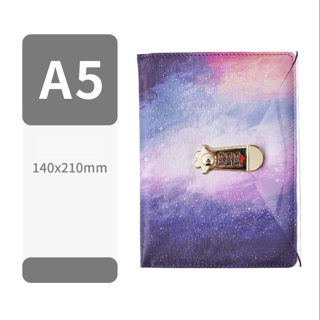 A5 Planner Sterrenhemel Codeboek En Tijdschriften Wachtwoord Agenda Office Bussiness Dagboek Met Slot Notebooks Schoolbenodigdheden: E