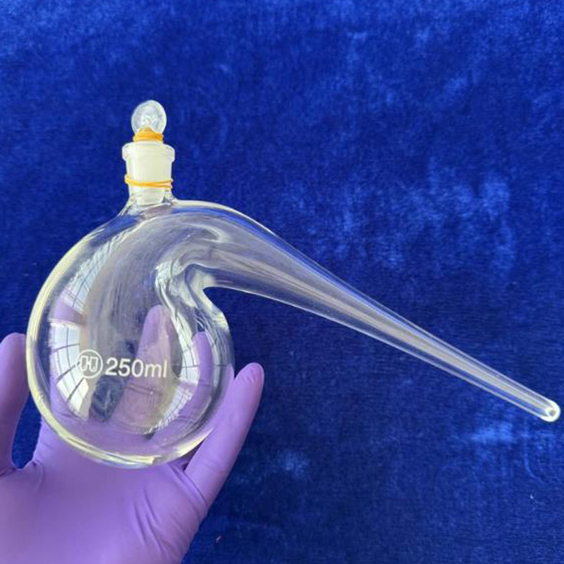 Lab Glass Retort Distillation Flask Retort Bottle with Curved Neck