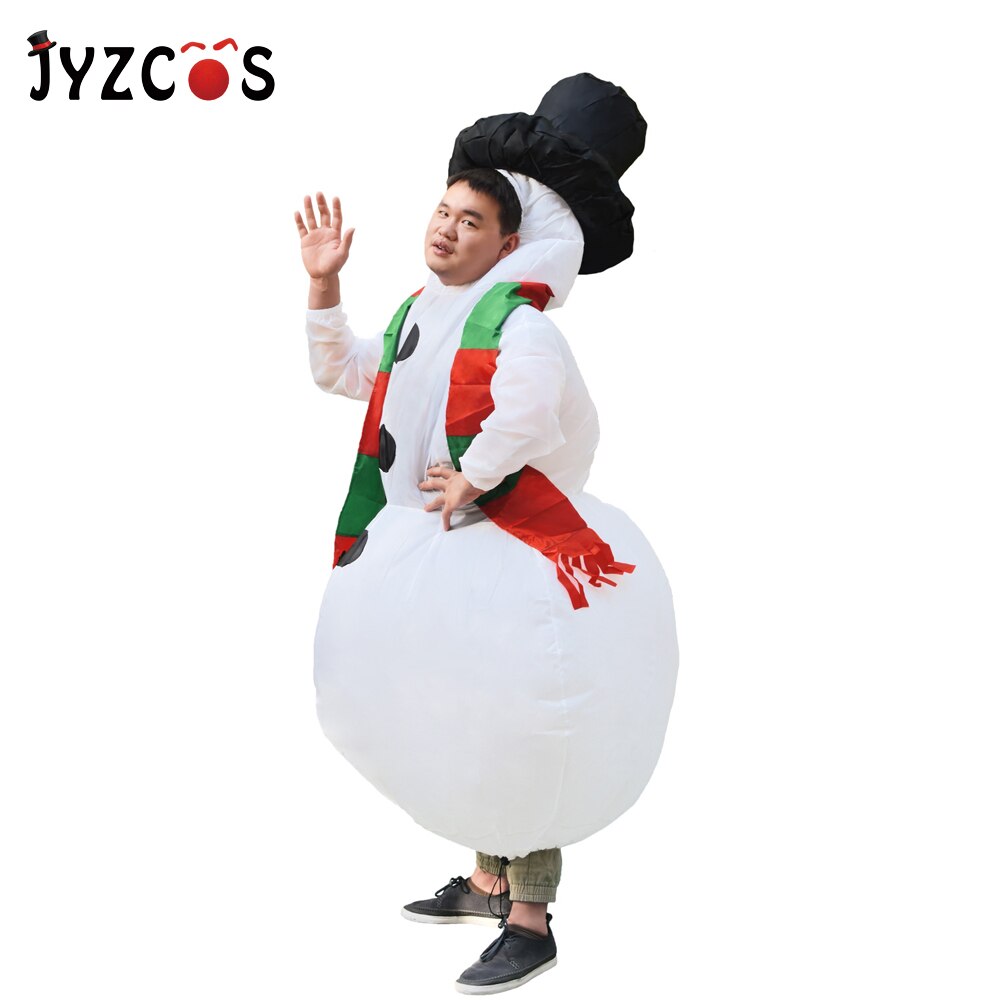 Jyzcos Opblaasbare Sneeuwpop Kerst Kostuums Sneeuwman Kostuum Volwassen Carnaval Carnaval Purim Halloween Kostuums Voor Vrouwen Mannen