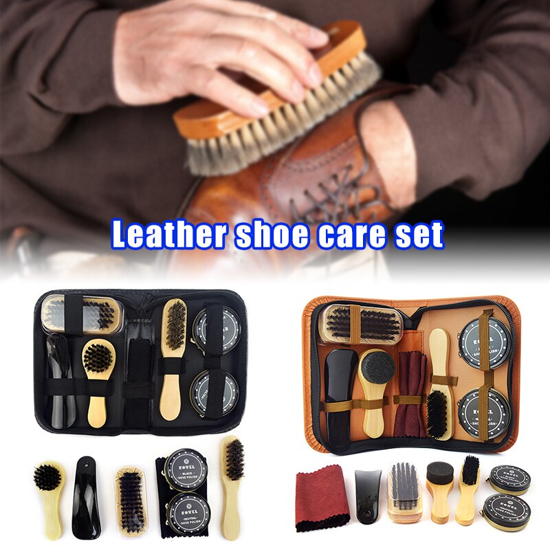 Shoe Care Kit for Shoes Polish Travel Size Shoe Cleaning Tools Leather Shoe Shine Kit FBS889