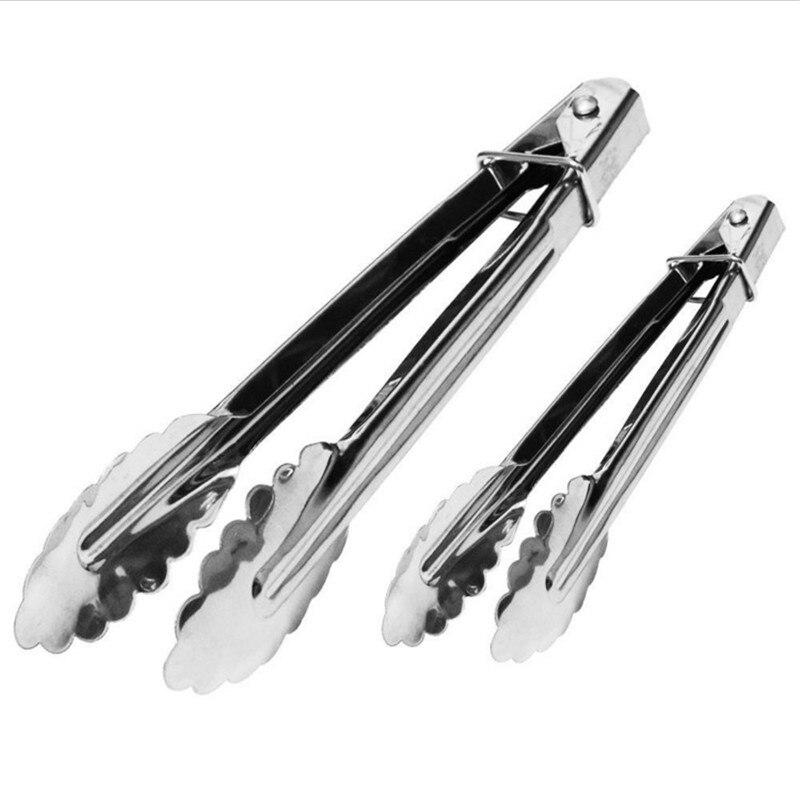 Juego de Herramientas de cocina de 7 pulgadas, pinzas para pan de calor, pinzas para pan de acero inoxidable, ensalada de barbacoa, utensilios de cocina, pinzas para servir alimentos
