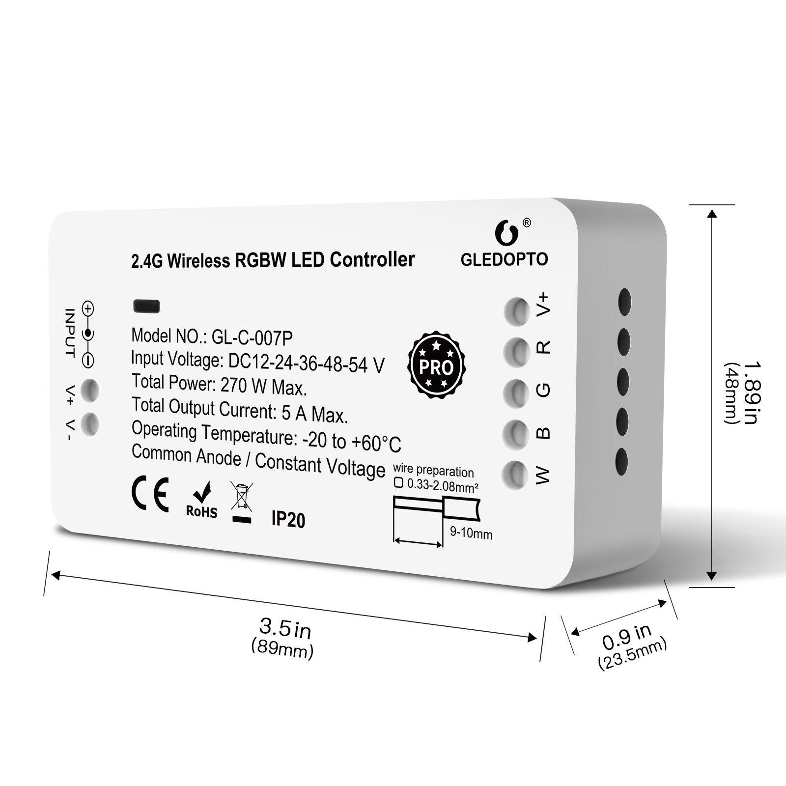GLEDOPTO ZigBee 3.0 Smart LED Controller PRO RGBW RGB+CCT Dimmer Controller Voice Control work Alexa Google Home SmartThing H*UE