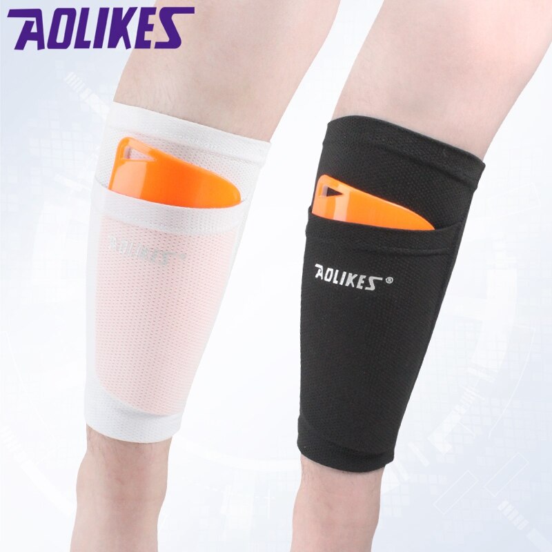 Beskyttende sokker med lomme til fodbold skinneben ærmer skinnebenholder holder sokker ærmer puder ben voksen støtte sok