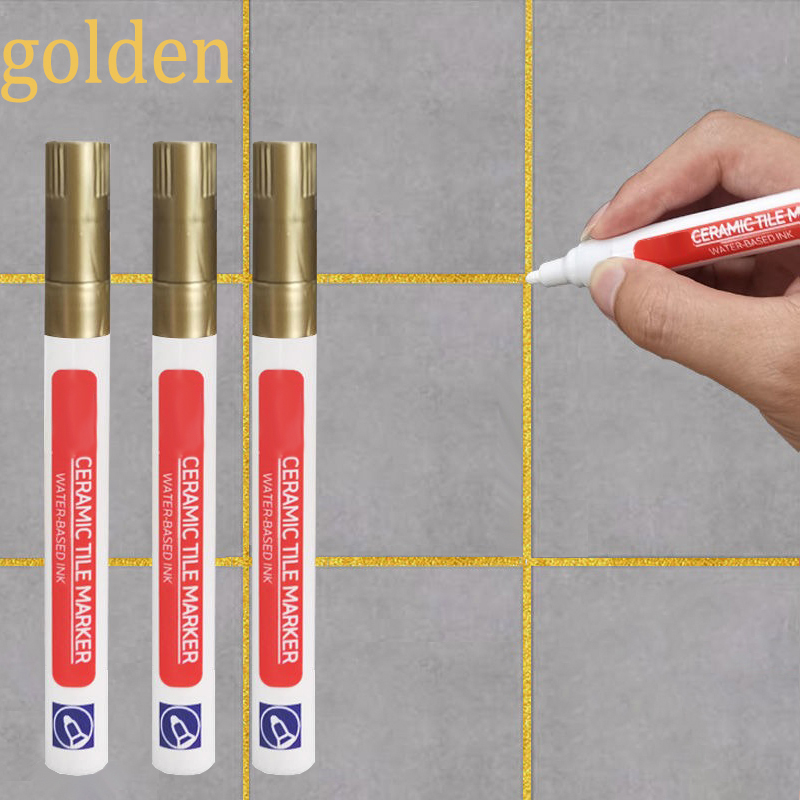 Rotulador de azulejos para reparación de lechada, 3 piezas, rotulador de alimentación de juntas, bolígrafo de pintura, rotulador de pizarra blanca borrable: Gris oscuro